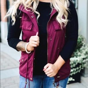 Boutique Burgundy vest
